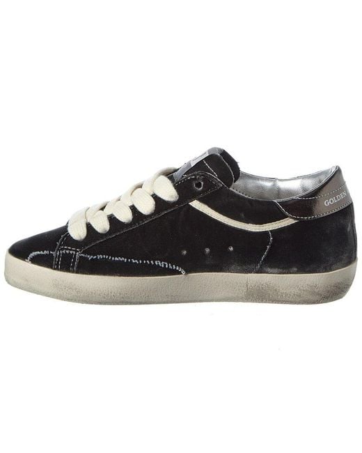 Golden Goose Deluxe Brand Black Superstar Velvet & Leather Sneaker