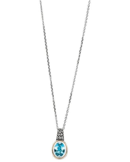 Phillip Gavriel Metallic 18K & Topaz Pendant Necklace