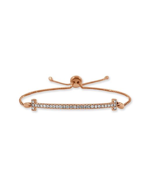 Sabrina Designs White 14K Rose 0.48 Ct. Tw. Diamond Adjustable Bracelet