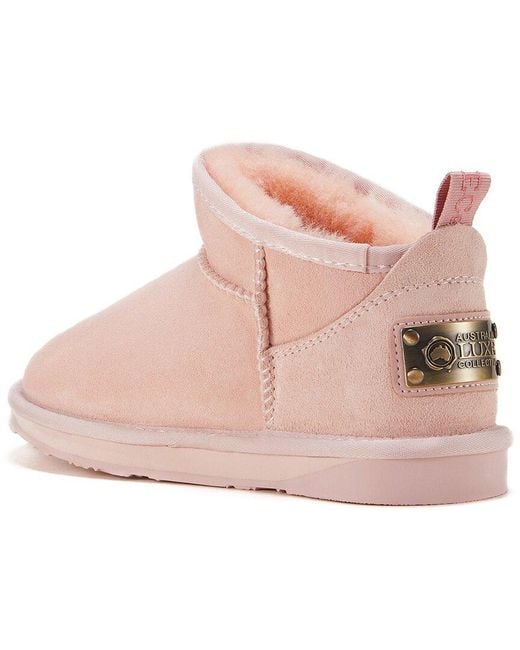 Australia Luxe Pink Cosy Ultra Short Suede Boot