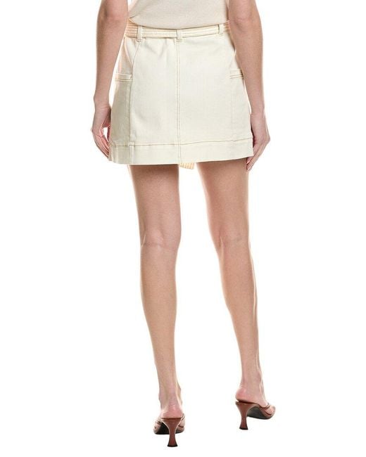 Cece Natural Cargo Denim Wrap Skirt