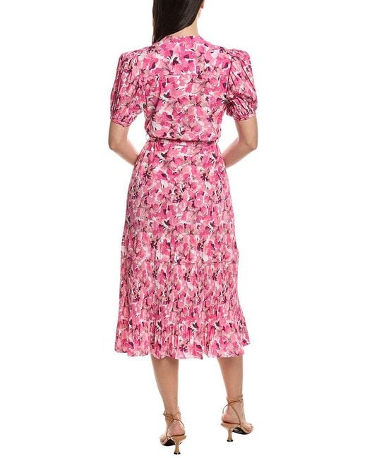 10 Crosby Derek Lam Pink Alexandra Puff Sleeve Shirtdress