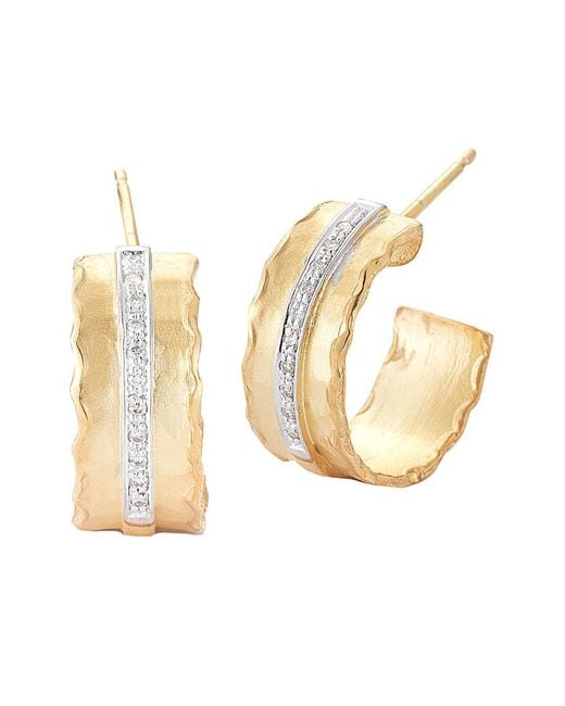 Reiss Multicolor 14k 0.12 Ct. Tw. Diamond Hoops