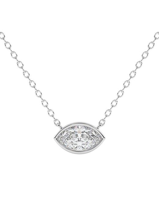 Lab Grown Diamonds Metallic 14K 0.75 Ct. Tw. Lab-Grown Diamond Necklace