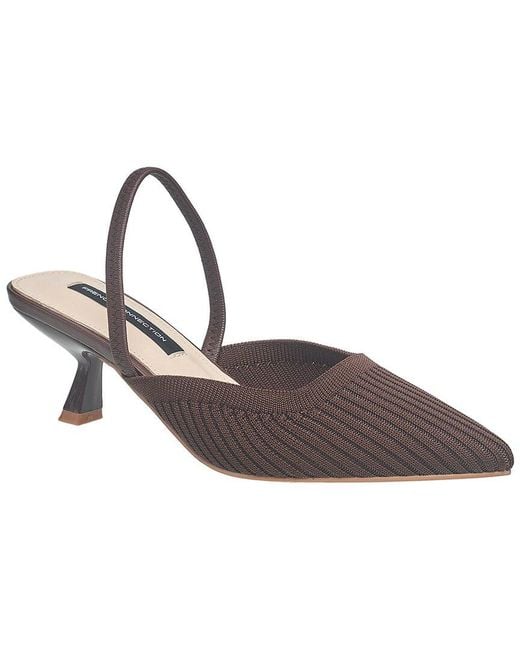 French Connection Brown Coco Pump