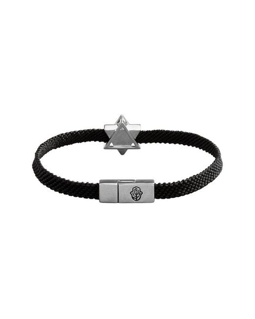 Karma and Luck Black Plated Lapis Magnetic Bracelet