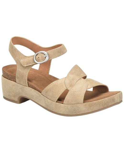 Söfft Natural Capri Suede Heeled Sandal