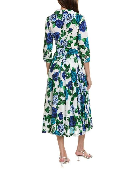 Samantha Sung Blue Audrey Shirtdress