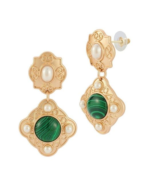 Sphera Milano White Plated 4Mm Pearl Earrings