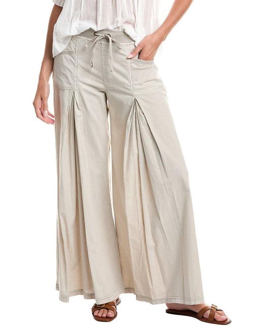XCVI Natural Zorba Linen-Blend Wide Leg Pant
