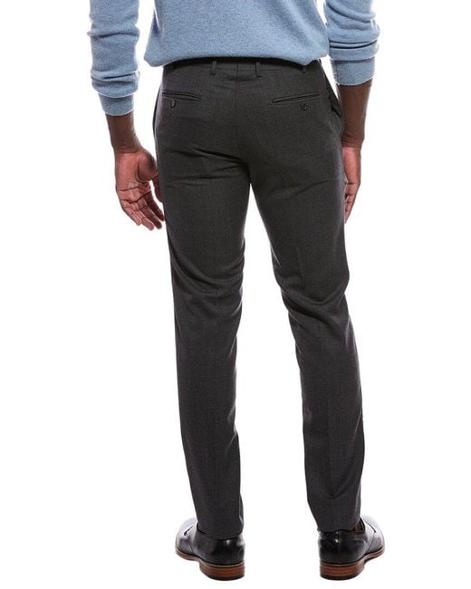Canali Black Wool Formal Pant for men