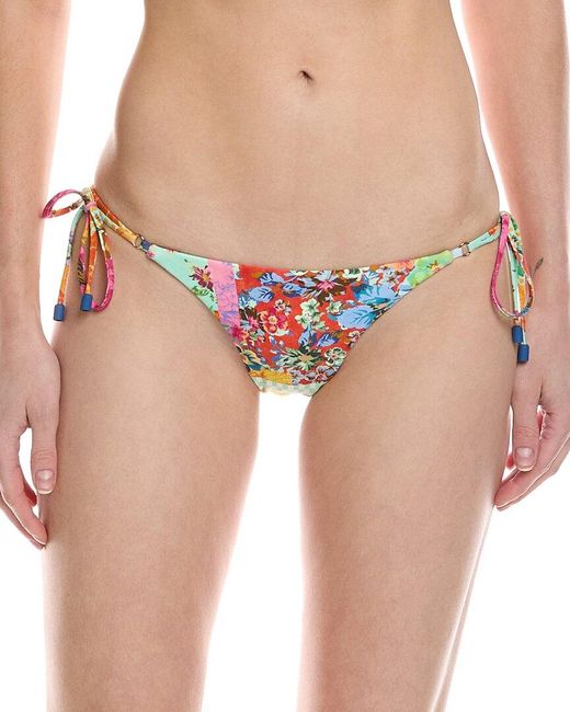 Monte and Lou Red Tie Side Bikini Bottom