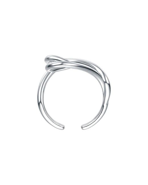 Genevive Jewelry White Rachel Glauber Plated Adjustable Ring