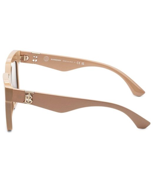 Burberry Natural Square Beige Plastic Sunglasses