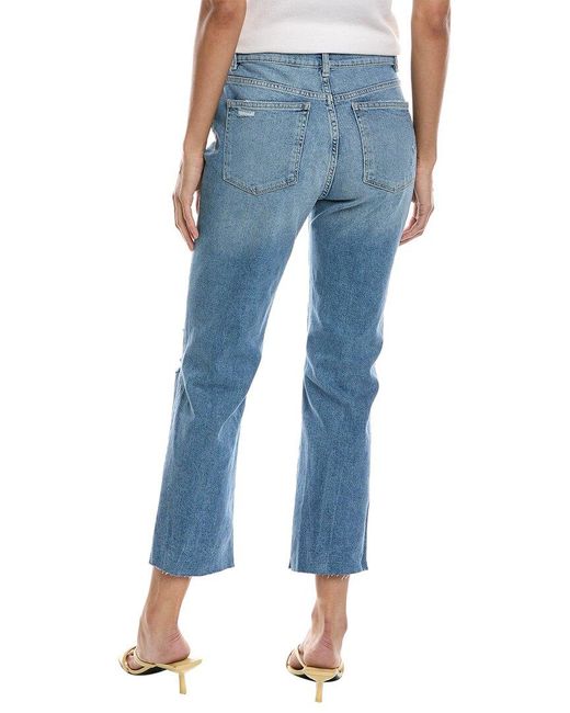 DL1961 Blue Patti Droplet High-rise Straight Jean