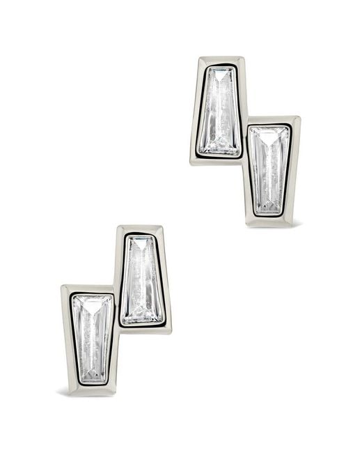 Sterling Forever White Cz Colsie Studs