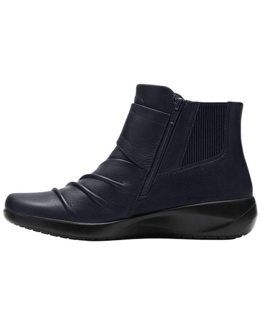 Clarks Blue Collection Navy Leather Boot