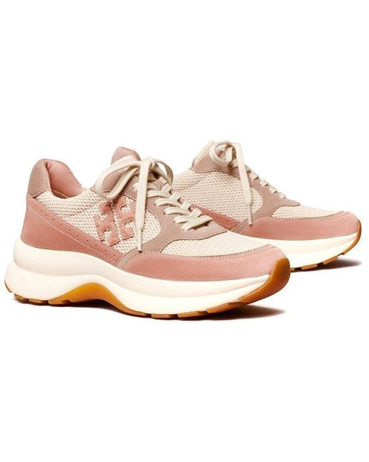 Tory Burch White Kick Trainer Suede Sneaker