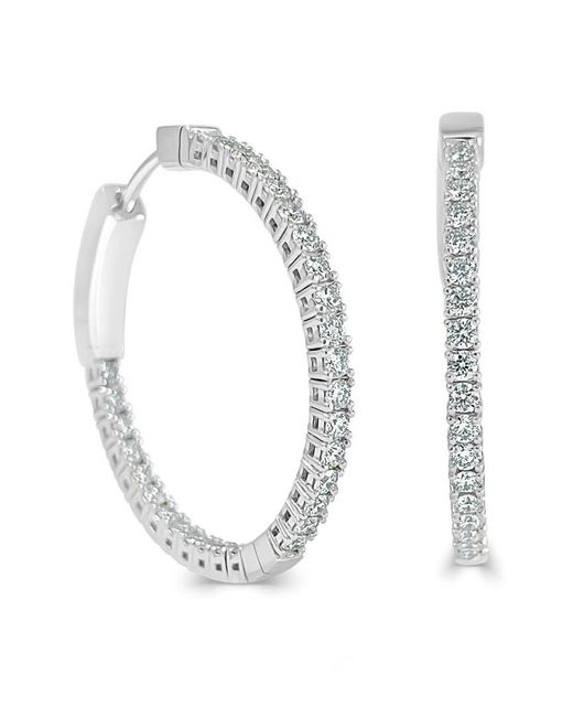 Sabrina Designs White 14k 1.09 Ct. Tw. Diamond Inside Out Hoops