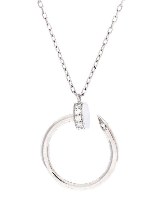 Cartier Metallic 18K Juste Un Clou Pendant Necklace (Authentic Pre-Loved)