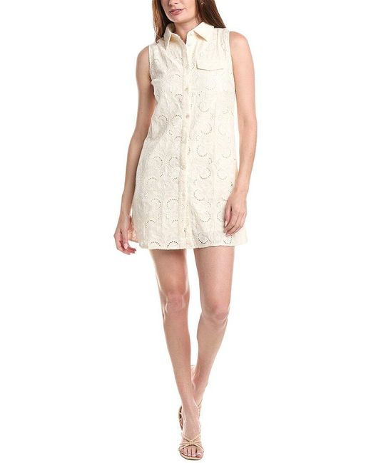 ANNA KAY White Aqua Lace Mini Dress