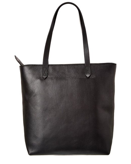 Madewell The Zip-Top Medium Transport Leather Tote in Black Lyst UK