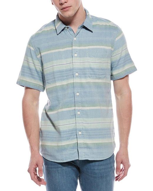 Faherty Brand Blue Reversible Shirt for men