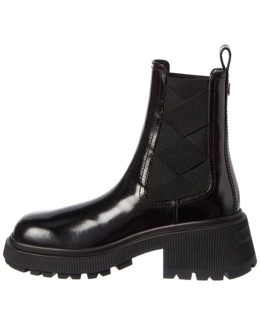 Jimmy Choo Black Louri Leather Combat Boot