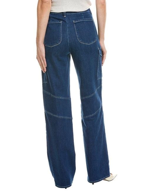 L'Agence Blue Brooklyn High-Rise Utility Wide Leg Jean