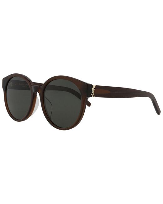 Saint Laurent Black Round/Oval Italian Acetate Sunglasses