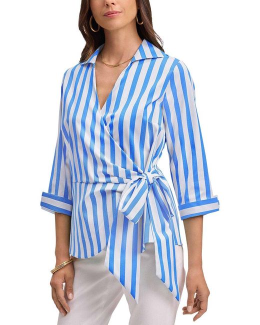 Foxcroft Blue Salina Shirt