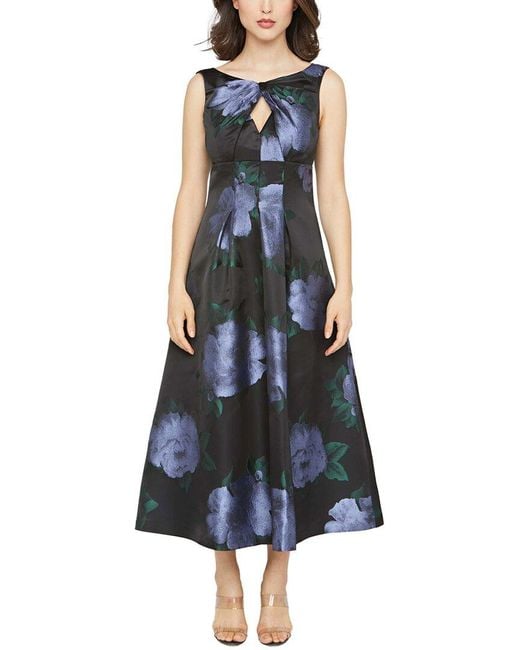 Kay Unger Blue Mia Tea Length Dress