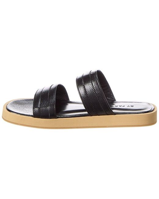 By Far Black Easy Leather Sandal
