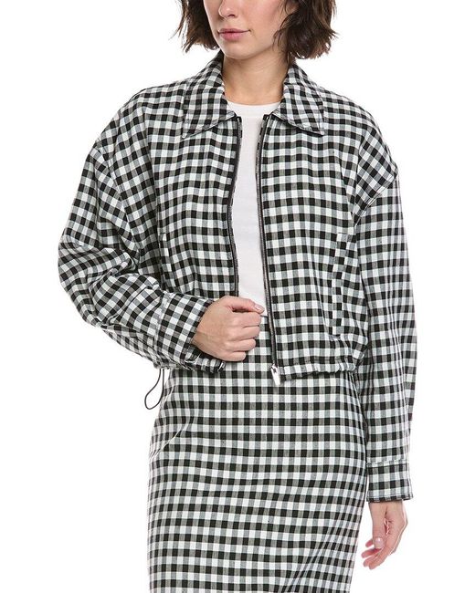 A.L.C. Black Kayden Linen-Blend Jacket