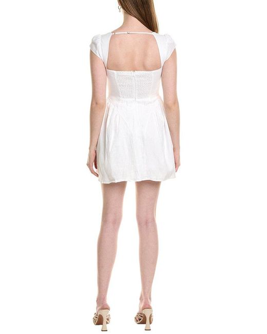 JLuxe White Linen Mini Dress