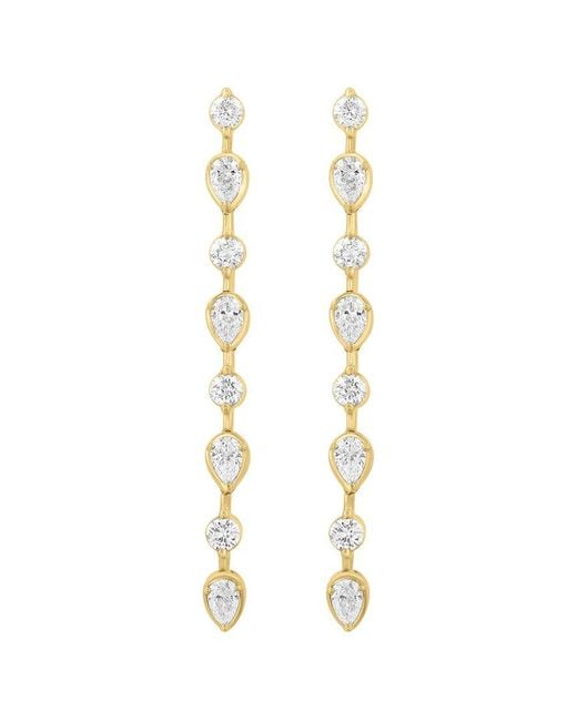 Effy Fine Jewelry White 14K 0.93 Ct. Tw. Lab-Grown Diamond Earrings