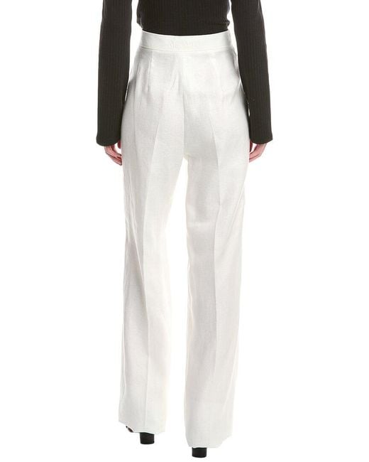 Max Mara White Linen Pant