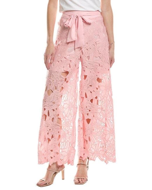 HL Affair Pink Floral Lace Pant