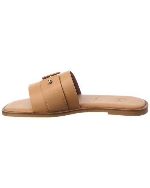 Christian Louboutin Brown Chambelimuly Leather Sandal for men