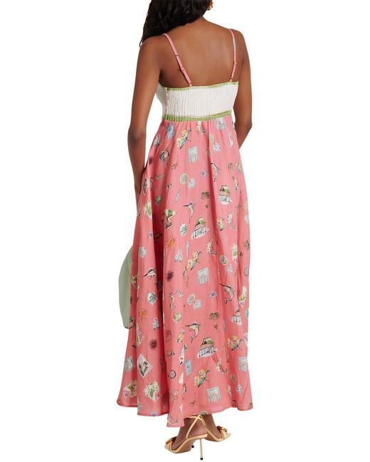 Linda Charm Pink Midi Dress