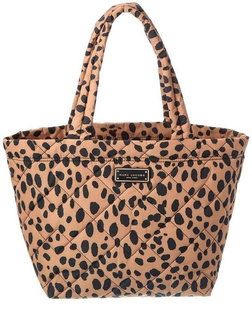 Marc Jacobs Brown Medium Cheetah Quilted Tote
