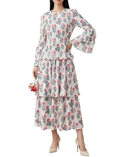 Adele Berto White Midi Dress