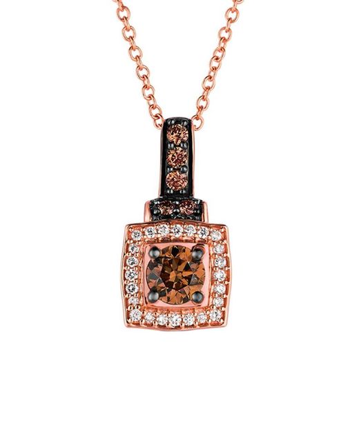 Le Vian White 14K Rose 0.46 Ct. Tw. Diamond Pendant