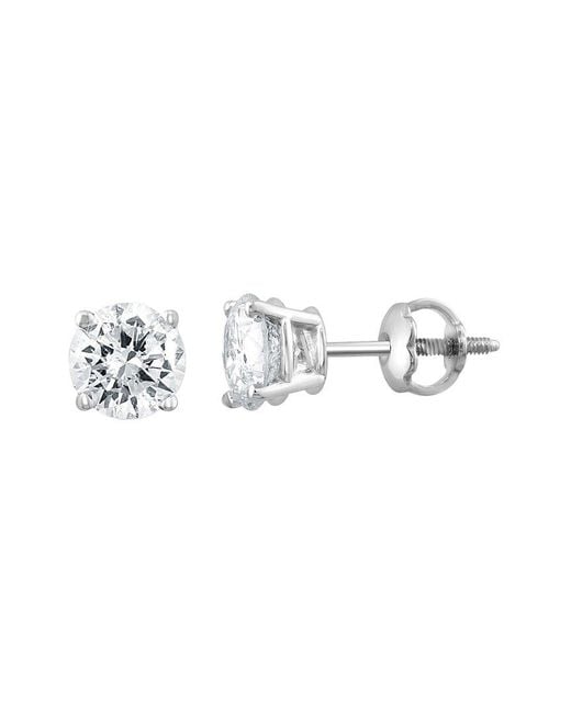 Effy Fine Jewelry Metallic 14K 1.47 Ct. Tw. Diamond Earrings