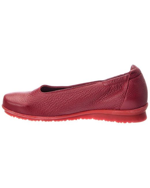 Arche Red Barege Leather Flat