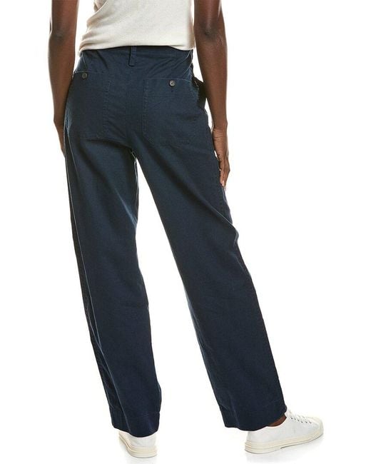 Vince Blue Tie-Front Pull-On Pant