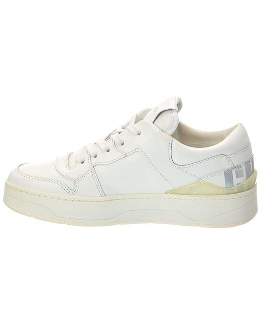 Jimmy Choo White Florent/F Leather Sneaker