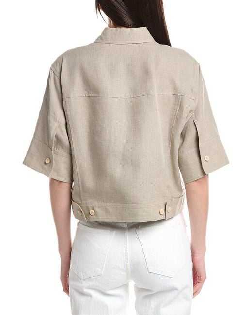 Max Mara Gray Rito Linen Jacket
