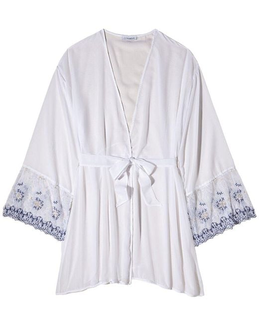 Cosabella White Usha Robe
