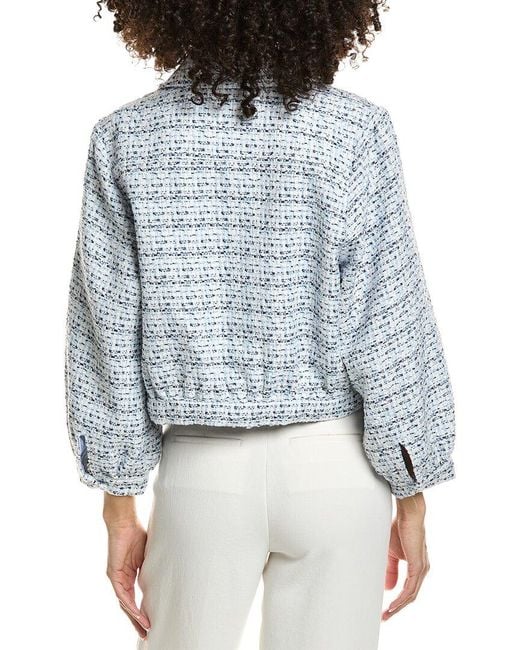 tyler boe Blue Harper Boucle Jacket